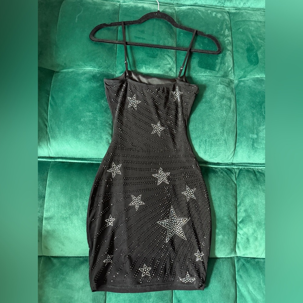 Windsor Black Starry Mini Hoco Dress - Picture 5 of 7